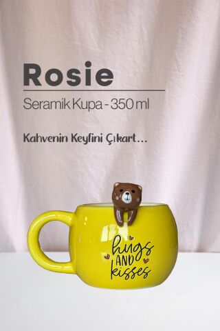 Ayı ve Panda Figürlü Seramik Kupa 350 ml