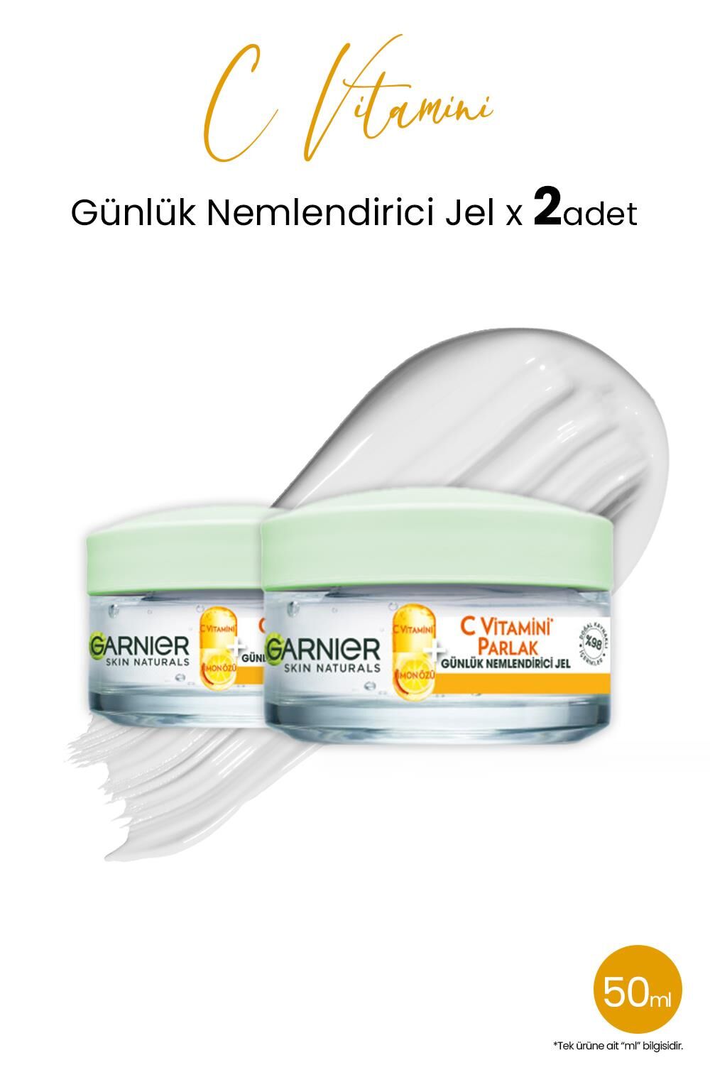 Garnier Günlük Nemlendirici Jel C Vitamini 50 ml x 2 adet