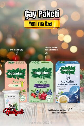 Doğadan Form Sade,Yeşil Çay Nar Yaban Mersini,İyi Uykular Melisa, Hint Fesleğeni ve Rosıe Pamuk