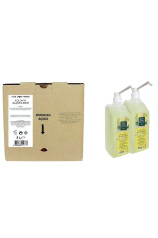Eyüp Sabri Tuncer Klasik Limon Kolonyası 1 lt Sprey Başlıklı 2 Adet ve 1 Adet 5 Litre Dökme Limon Kolonyası