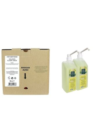 Eyüp Sabri Tuncer Klasik Limon Kolonyası 1 lt Sprey Başlıklı 2 Adet ve 1 Adet 5 Litre Dökme Limon Kolonyası