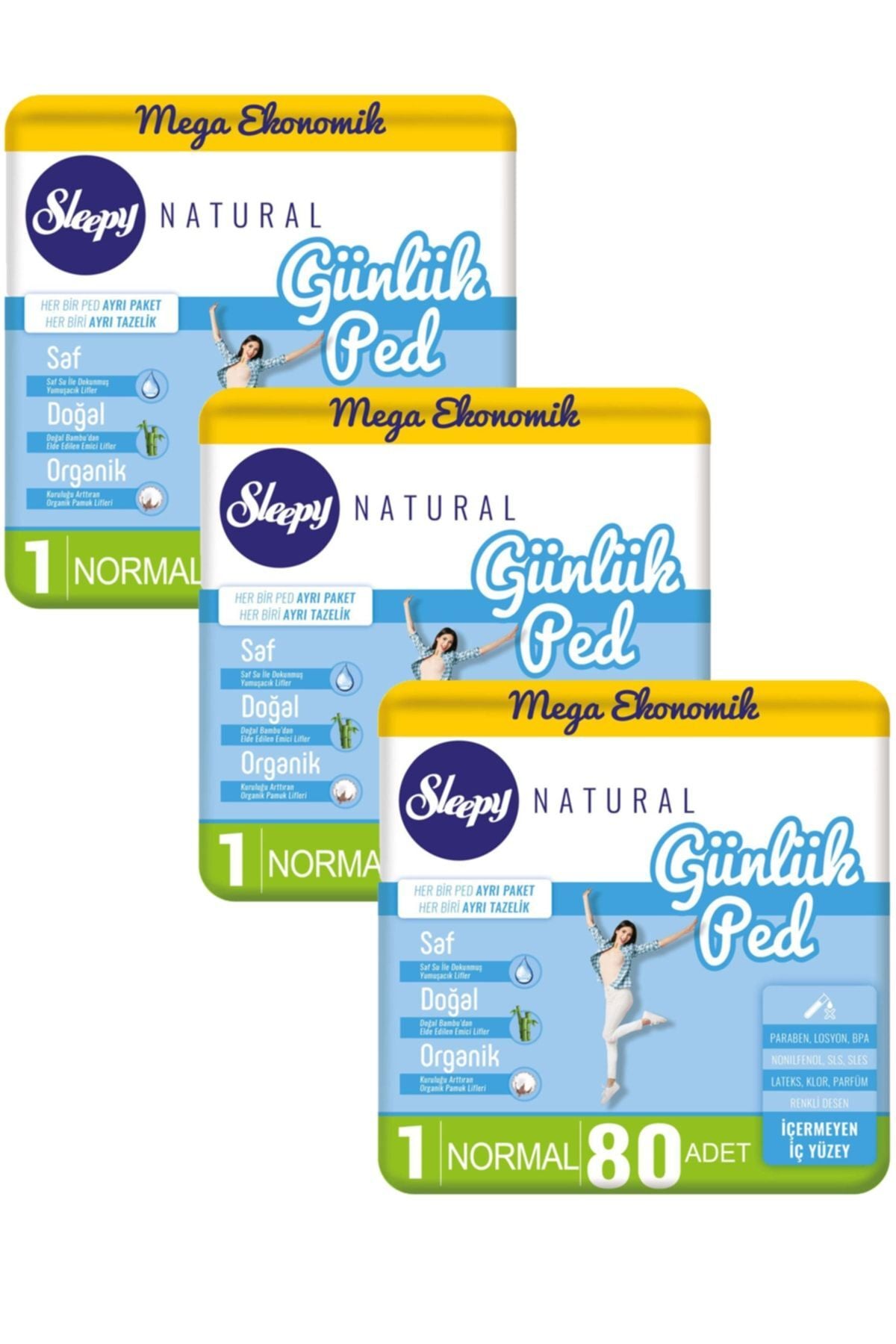 Sleepy Natural Günlük Ped Normal 240 Ped