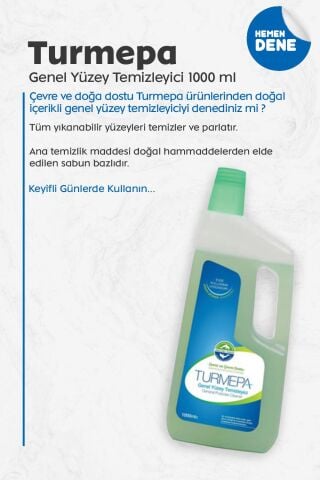 Turmepa Genel Yüzey Temizleyici Çevre Ve Doğa Dostu 1000 ml