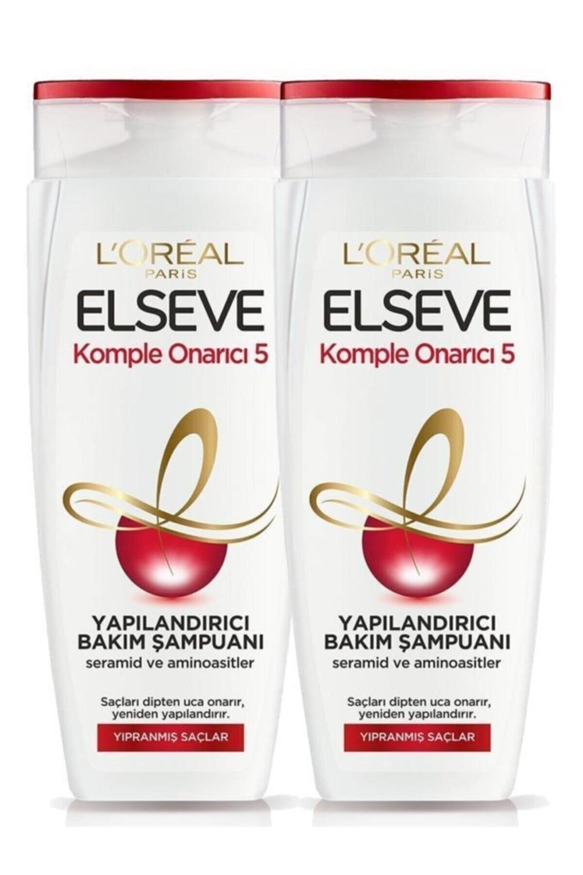 Elseve L'oréal Paris Komple Onarıcı 5 Yapılandırıcı Bakım Şampuanı 2'si 1 Arada 450 Ml 2 Adet