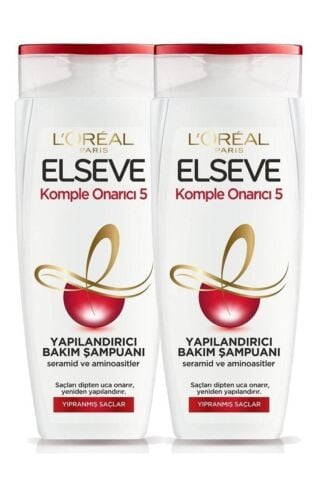 Elseve L'oréal Paris Komple Onarıcı 5 Yapılandırıcı Bakım Şampuanı 2'si 1 Arada 450 Ml 2 Adet