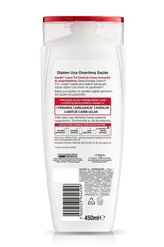 Elseve L'oréal Paris Komple Onarıcı 5 Yapılandırıcı Bakım Şampuanı 2'si 1 Arada 450 Ml 2 Adet