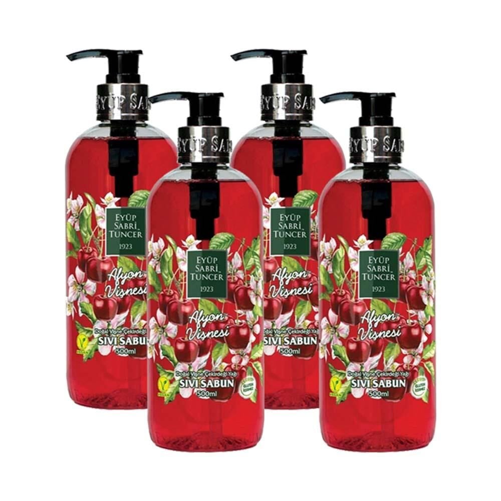 Eyüp Sabri Tuncer Afyon Vişnesi Sıvı Sabun 500 ml x 4