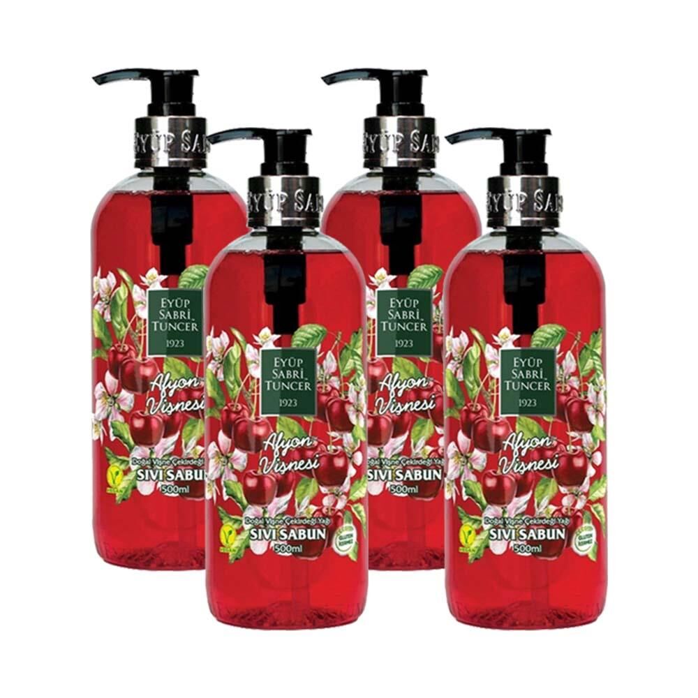 Eyüp Sabri Tuncer Afyon Vişnesi Sıvı Sabun 500 ml x 4