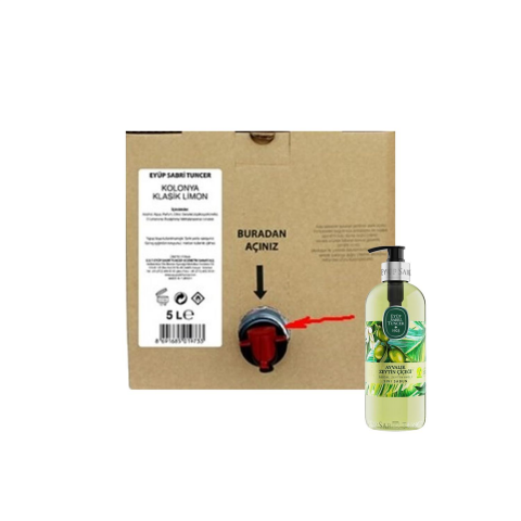 Eyüp Sabri Tuncer Limon Kolonyası 5 Lt ve Zeytin Çiçeği Sıvı Sabun 500 ml