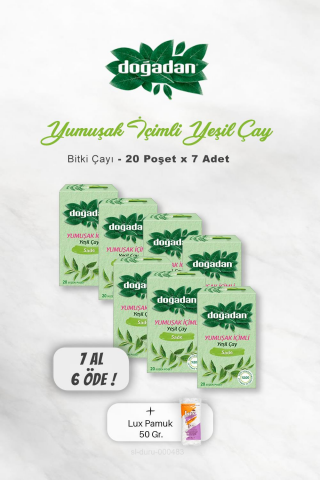 7 AL 6 ÖDE Doğadan Yeşil Çay Yumuşak İçimli 20'li, Pamuk