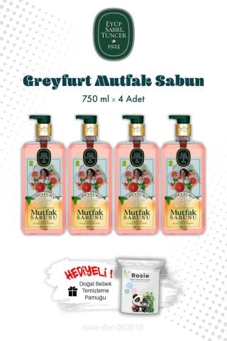 Greyfurt Mutfak Sabun 750 ML X4 ve ROSIE