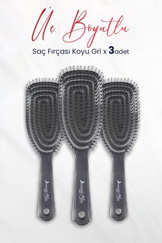 Nascita Üç Boyutlu Saç Fırçası Koyu Gri x 3 Adet