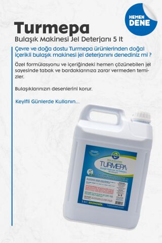 Turmepa Jel Bulaşık Makinesi Deterjanı 5 Litre
