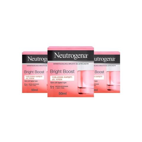 Neutrogena Bright Boost Yaşlanma Karşıtı Jel Krem 50 ml x 3