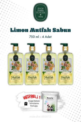Limon Mutfak Sabun Eyüp Sabri Tuncer 750 ML X4 ve ROSIE