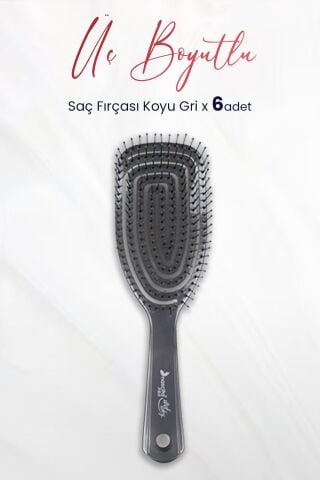 Nascita Üç Boyutlu Saç Fırçası Koyu Gri x 6 Adet
