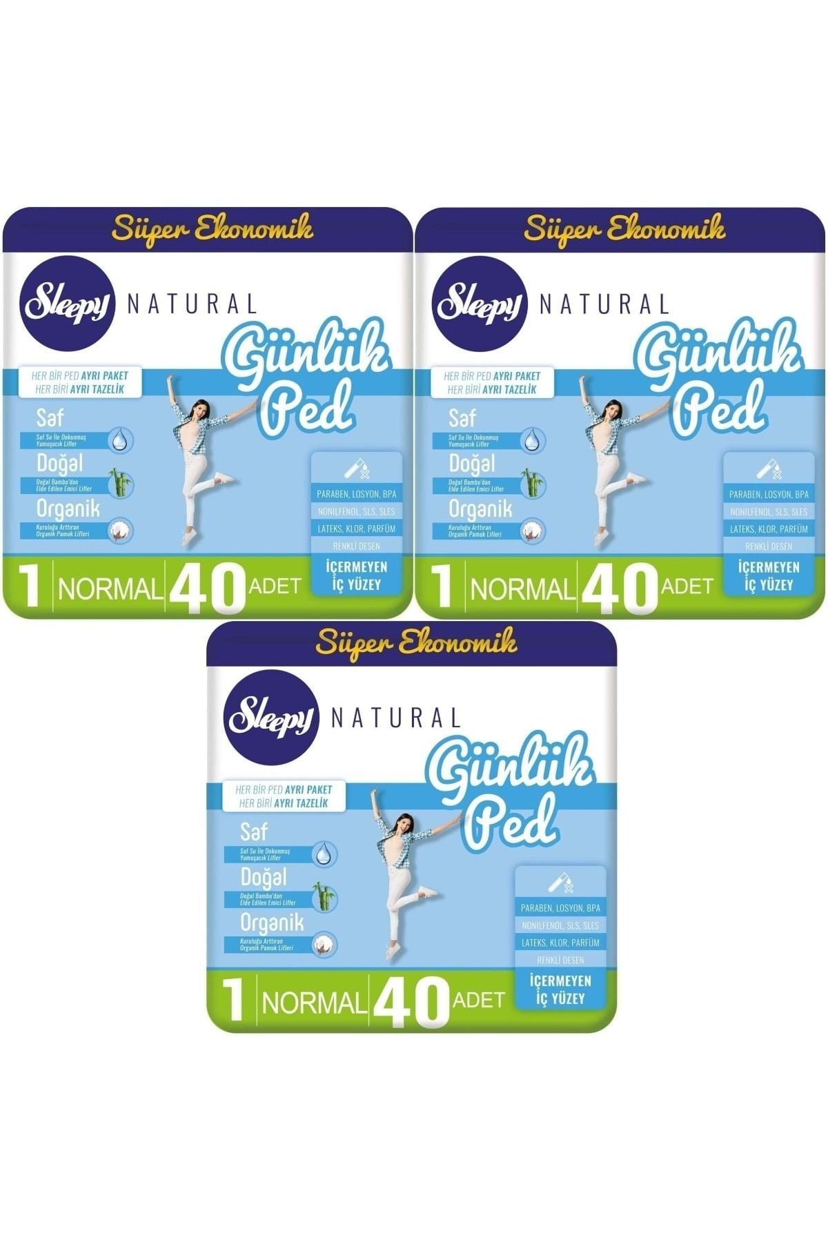 Sleepy Natural Günlük Ped Normal 40X3 120 Adet