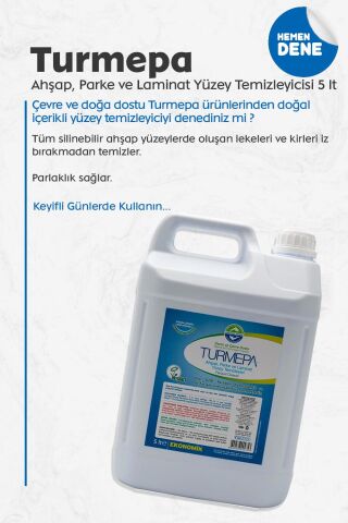 Turmepa Ahşap, Parke ve Laminat Yüzey Temizleyicisi 5 Litre