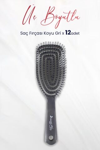 Nascita Üç Boyutlu Saç Fırçası Koyu Gri x 12 Adet