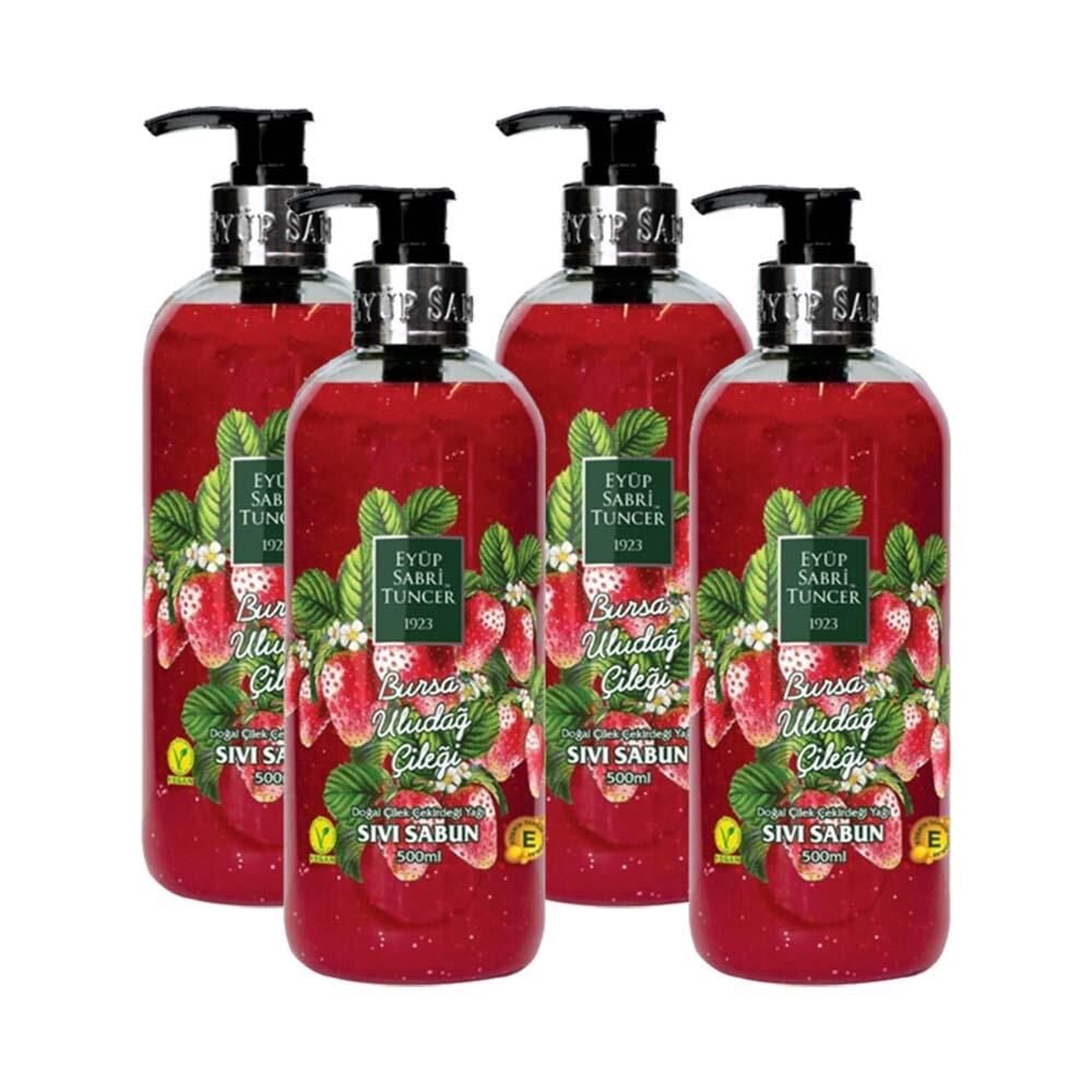 Eyüp Sabri Tuncer Bursa Uludağ Çileği Sıvı Sabun 500 ml x 4