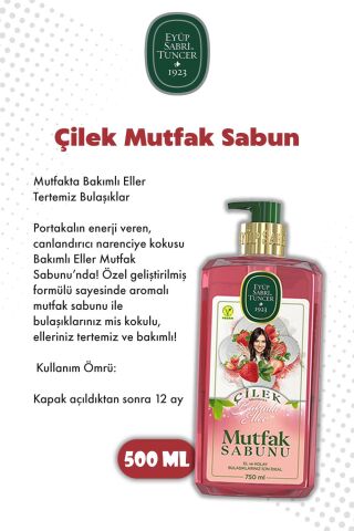 750 ML Çilek Mutfak Sabun Eyüp Sabri Tuncer X4 ve ROSIE