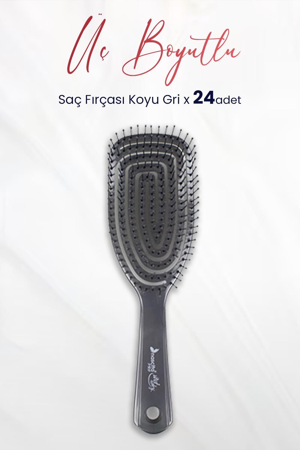 Nascita Üç Boyutlu Saç Fırçası Koyu Gri x 24 Adet