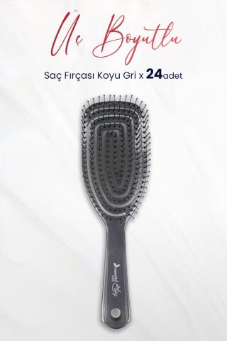 Nascita Üç Boyutlu Saç Fırçası Koyu Gri x 24 Adet