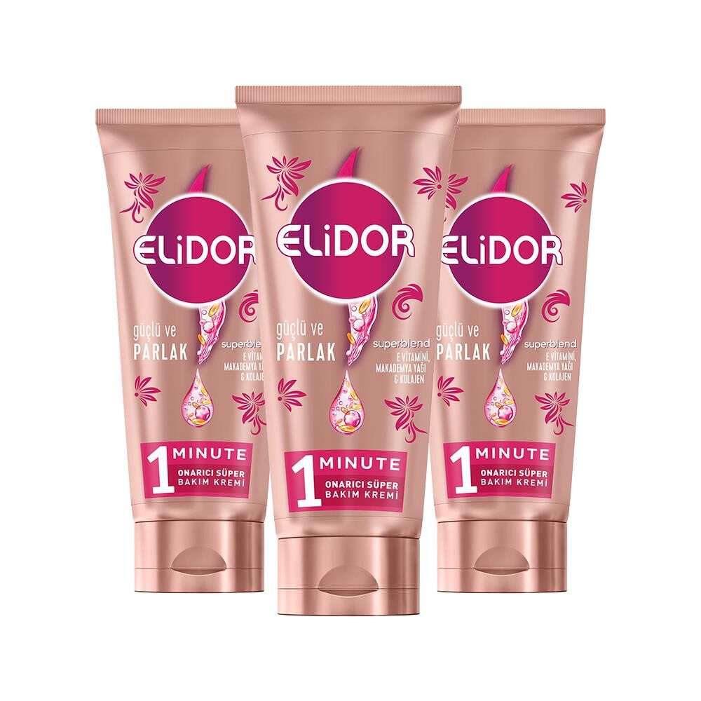 Elidor Superblend Güçlü ve Parlak Süper Bakım Kremi 170 ml x 3