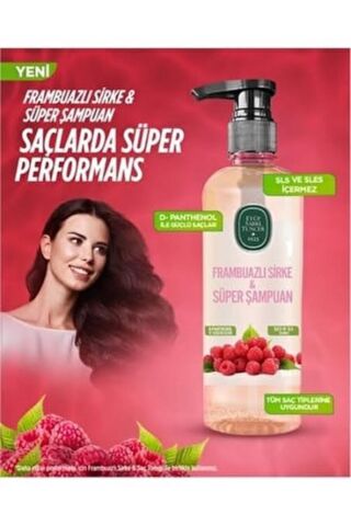 Eyüp Sabri Tuncer Frambuazlı Sirke & Süper Şampuan 500 ml