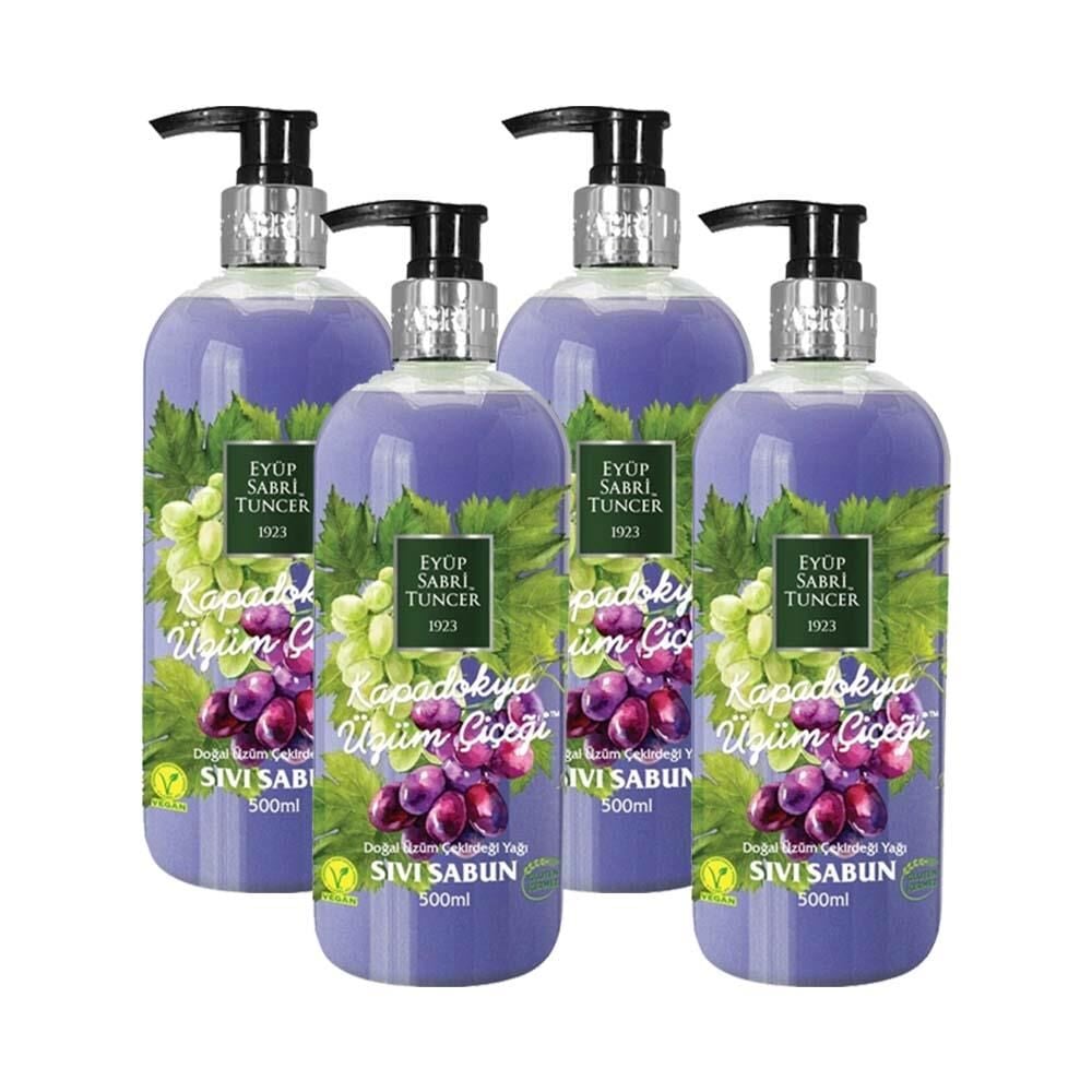 Eyüp Sabri Tuncer Kapadokya Üzüm Çiçeği Sıvı Sabun 500 ml x 4