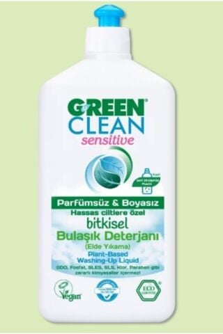 Green Clean Sensitive Parfümsüz Boyasız Bitkisel Bulaşık Deterjanı 500 ml