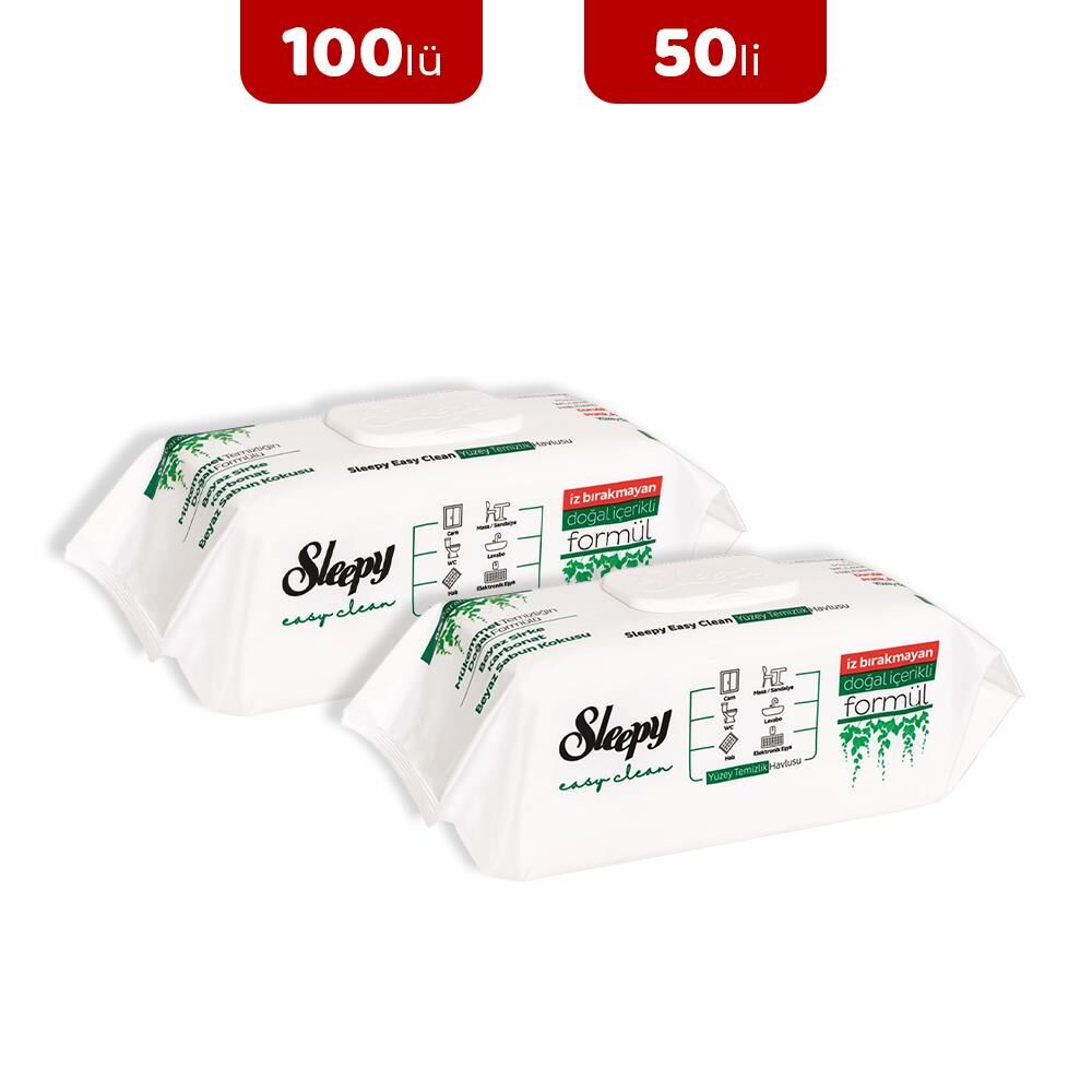 Sleepy Easy Clean Yüzey Temizlik Havlusu 100' lü ve 50' li