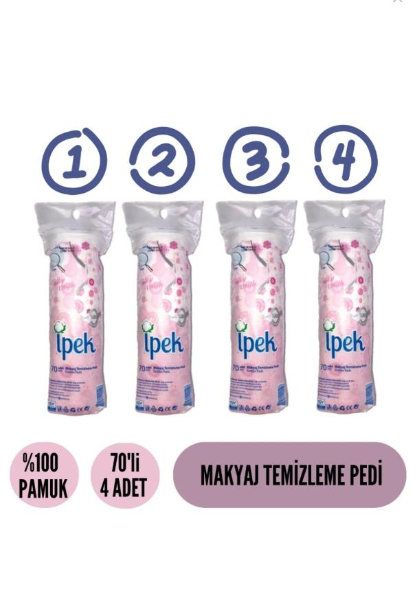 İpek Pamuk Makyaj Temizleme Pedi 70'li (4 ADET)