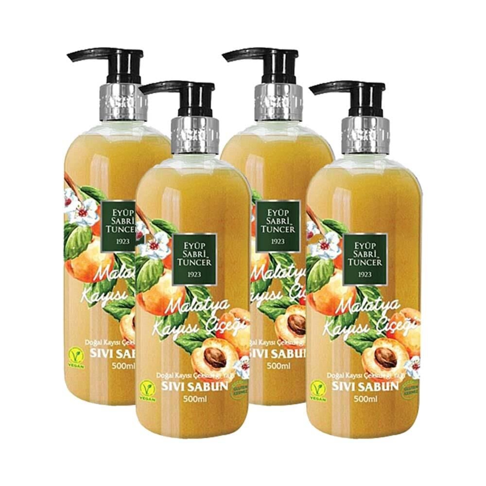 Eyüp Sabri Tuncer Malatya Kayısı Çiçeği Sıvı Sabun 500 ml x 4
