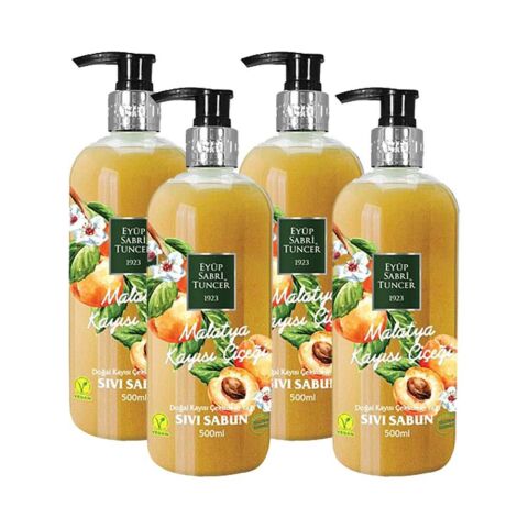 Eyüp Sabri Tuncer Malatya Kayısı Çiçeği Sıvı Sabun 500 ml x 4