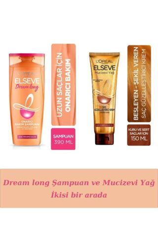 Elseve Dream Long Onarıcı Bakım Şampuanı Ve L'oréal Paris Mucizevi Yağ Saç Güzelleştirici Krem