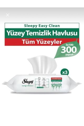 Sleepy Easy Clean Yüzey Temizlik Havlusu 100 x 3