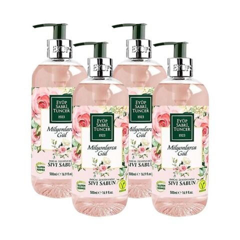 Eyüp Sabri Tuncer Milyonlarca Gül Sıvı Sabun 500 ml x 4