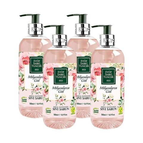Eyüp Sabri Tuncer Milyonlarca Gül Sıvı Sabun 500 ml x 4