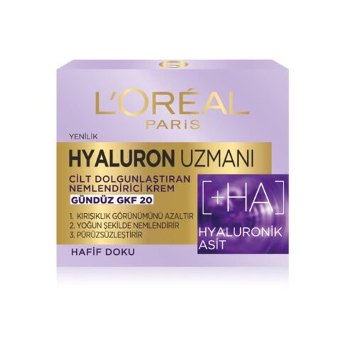 Loreal Paris Hyaluron Uzmanı Nemlendirici Krem Gündüz GKF20 50 ml
