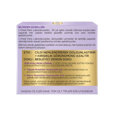Loreal Paris Hyaluron Uzmanı Nemlendirici Krem Gündüz GKF20 50 ml