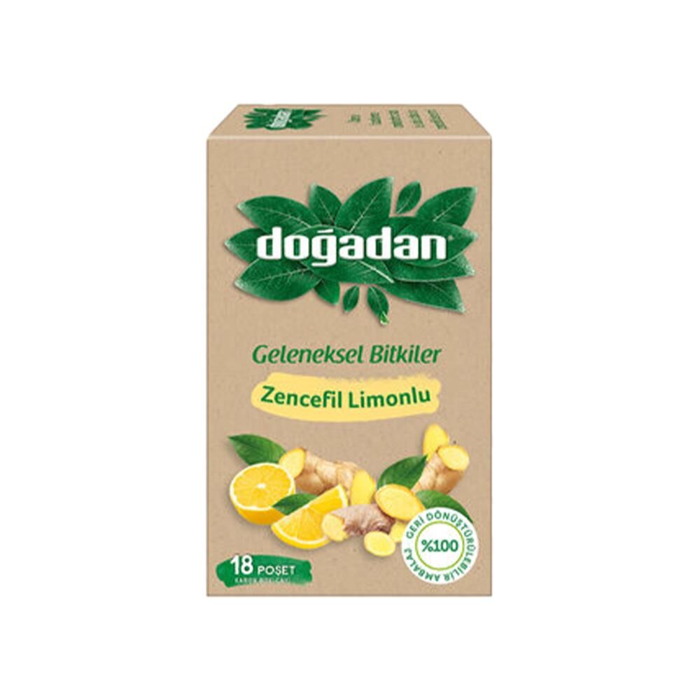 Doğadan Zencefil Limonlu Bitki Çayı 18'li