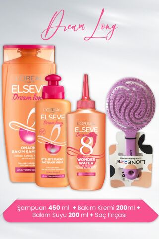 Elseve Dream Long Saç Bakım Seti ve Saç Fırçası