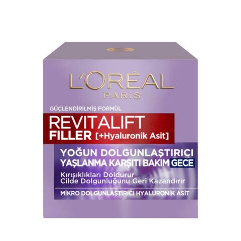 Loreal Paris Revitalift Filler Yaşlanma Karşıtı Krem Gece 50 ml