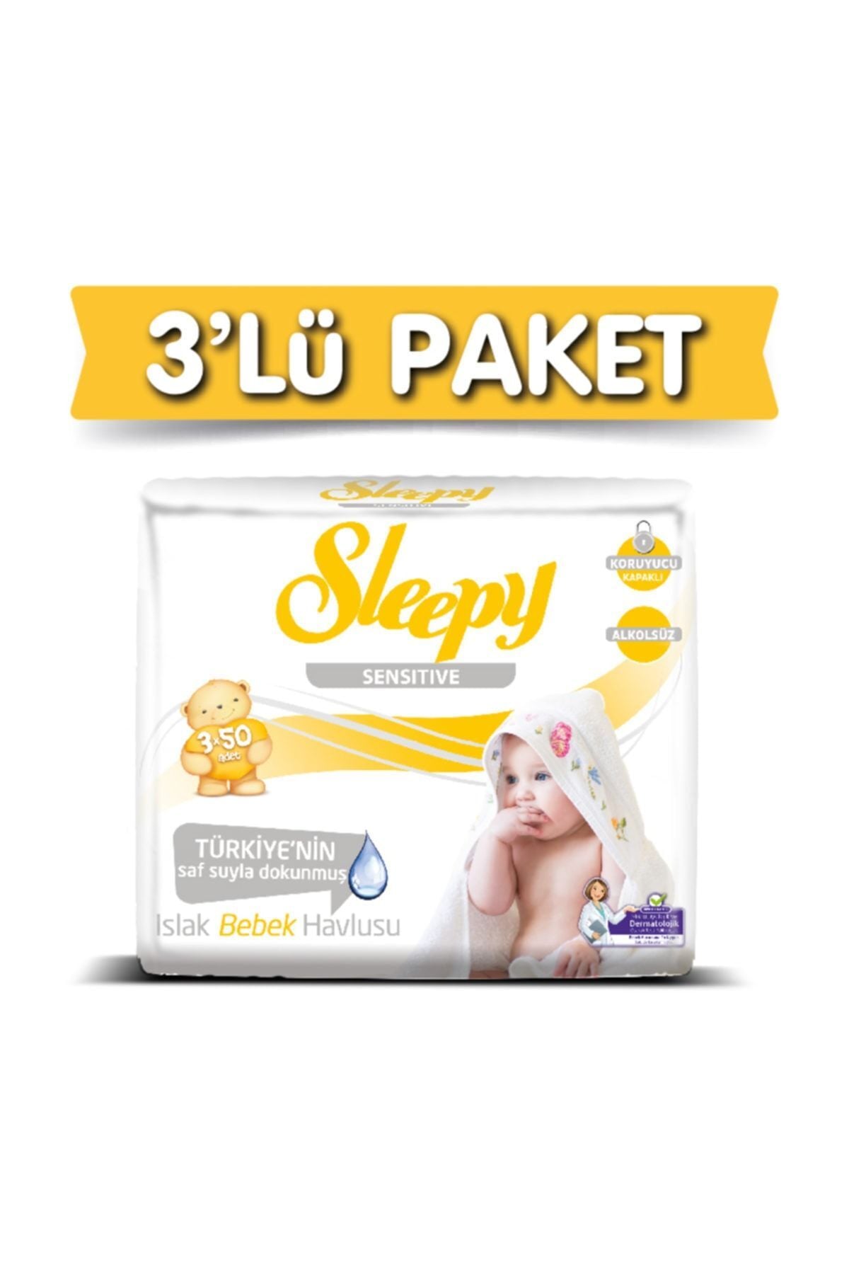 Sleepy 50'li Sensitive Islak Havlu x 9 Adet