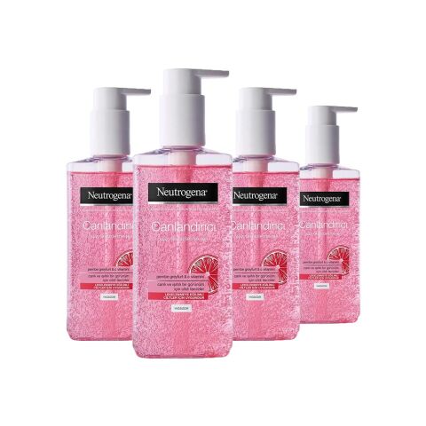 Neutrogena Canlandırıcı Yüz Yıkama Jeli Pembe Greyfurt 200 ml x 4