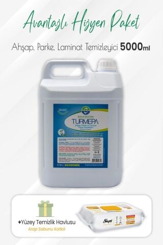 Turmepa Ahşap, Parke Temizleyici ve Arap Sabunlu Yüzey Temizlik 100' lü