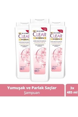 Clear Women Yumuşak Ve Parlak Şampuan 485 ml x 3