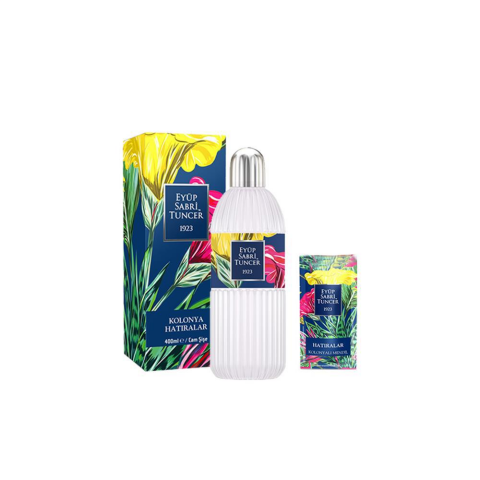 Eyüp Sabir Tuncer Hatıralar Kolonyalı Mendil ve 400 ML Cam Şişe Kolonya