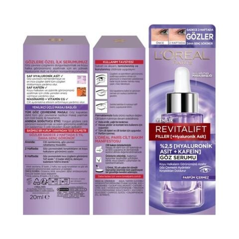 Loreal Paris Revitalift Filler Göz Serumu 20 ml